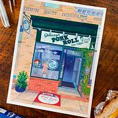 Johnny's Pork Roll, Red Bank, NJ. Traditional illustration project by Erin Kramer - 05.28.2023