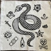 Mein Abschlussprojekt für den Kurs: Einführung in die Stickerei in Schwarz. Embroider, and Textile Design project by Anja Schwarzenbach - 05.29.2023