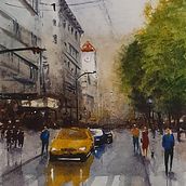 Mi proyecto del curso: Paisajes urbanos en acuarela. Fine Arts, Watercolor Painting, and Architectural Illustration project by Mariana Rodriguez - 05.25.2023