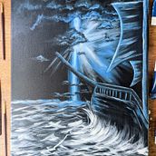 Mon projet du cours : Initiation à la création de paysages à la peinture acrylique. Traditional illustration, Painting, Acr, and lic Painting project by mj_debaviere - 05.30.2023