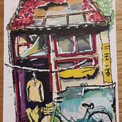 My project for course: Expressive Architectural Sketching with Colored Markers. Sketching, Drawing, Architectural Illustration, Sketchbook & Ink Illustration project by olou - 05.30.2023