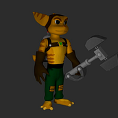 Ratchet and Clank PS2. 3D, Game Design, 3D Modeling, and 3D Character Design project by Manuel Pintor Calero - 03.12.2023