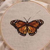Mi proyecto del curso: Técnicas de bordado realista. Traditional illustration, Embroider, and Textile Design project by Diana Lazos - 05.31.2023