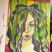 Sad girl done in watercolor  and India ink . Ilustração tradicional projeto de Paula Liotine - 31.05.2023