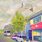 Mi proyecto del curso: Pintura de paisajes urbanos con gouache. Un proyecto de Ilustración tradicional, Pintura y Pintura gouache de Viridiana Benitez Mendoza - 01.06.2023