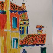 Il mio progetto del corso: Disegno architettonico espressivo con pennarelli colorati Ein Projekt aus dem Bereich Architektonische Illustration, Sketchbook und Illustration mit Tinte von Lucia Corazza - 31.05.2023