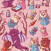 My project for course: Kawaii-Style Story Illustration. Traditional illustration, Character Design, Digital Illustration, and Manga project by Ksenia Mukhina - 05.23.2023