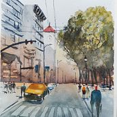 Il mio progetto del corso: Paesaggi urbani ad acquerello. Fine Arts, Watercolor Painting, and Architectural Illustration project by Edi - 05.31.2023