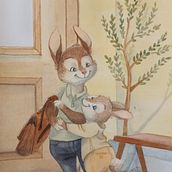 Il mio progetto del corso: Personaggi animali ad acquerello di libri per bambini. Traditional illustration, Fine Arts, Painting, Drawing, Watercolor Painting, Children's Illustration, and Narrative project by Laura Scuriatti - 05.31.2023