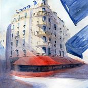 Mi proyecto del curso: Dibujo arquitectónico con acuarela y tinta. Un progetto di Bozzetti, Disegno, Pittura ad acquerello, Illustrazione architettonica, Sketchbook e Illustrazione con inchiostro di Patricia Fortunato - 01.06.2023