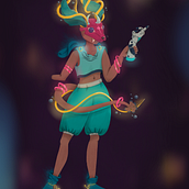 Mi proyecto del curso: Diseño de personajes fantásticos en Procreate. Un proyecto de Ilustración tradicional, Diseño de personajes, Ilustración digital, Dibujo digital y Pintura digital de Sara Massieu - 01.06.2023