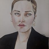 Mi proyecto del curso: Retrato en acuarela a partir de una fotografía. Een project van Traditionele illustratie, Aquarelschilderen y  Portrettekening van Irene San Vicente - 07.06.2023