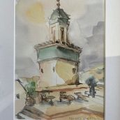 My project for course: Architectural Sketching with Watercolor and Ink. Sketching, Drawing, Watercolor Painting, Architectural Illustration, Sketchbook & Ink Illustration project by agatapilip - 06.01.2023