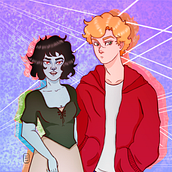 Dan e Lucy. Character Design, and Traditional illustration project by Luisa Lopes Motta Cardoso - 05.22.2023