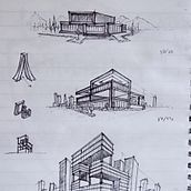 A few sketches after taking the course: Architectural Sketching: Thinking with Pen and Paper. Architectural Illustration, Sketchbook, and Spatial Design project by somto20 - 06.02.2023