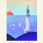 My project for course: Trieste, Italy, postcard. Traditional illustration, and Digital Illustration project by Agnes Laszlo - 06.02.2023