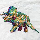 Dinosaur embroidery. Un proyecto de Artesanía y Bordado de Isabela Savastano - 20.05.2022