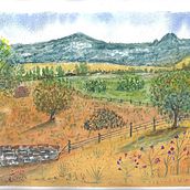 Sierras de Cordoba (Argentina) Practica. Un proyecto de Pintura a la acuarela, Sketchbook, 3D y Diseño de Roberto Justo Robiolo - 03.06.2023