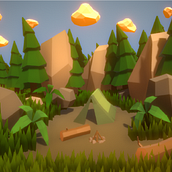 Mi proyecto del curso: Modelado de escenarios low poly para videojuegos. 3D, and 3D Modeling project by Constanza Polet Inostroza Valenzuela - 06.01.2002