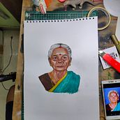 Pitchammal. Traditional illustration project by SRIDHARAN JAGADEESAN - 06.03.2023