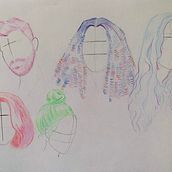 Mon projet du cours : Dessin de portraits expressifs aux crayons de couleur . Drawing, Portrait Drawing, Sketchbook, and Colored Pencil Drawing project by hyvenhe - 06.03.2023