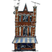 Expressive Architectural Sketching with Colored Markers. Traditional illustration project by Sinead Poznanski - 06.03.2023