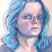 Self Portrait (My project for course: Artistic Portrait with Watercolors). Un progetto di Belle arti, Pittura, Pittura ad acquerello e Disegno di ritratti di _ana_ - 03.06.2023