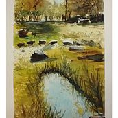 Mi proyecto del curso: Paisajes naturales en acuarela. Un progetto di Belle arti, Pittura e Pittura ad acquerello di Adriana Boni - 03.06.2023