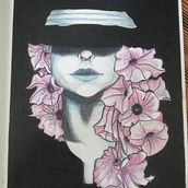 My project for course: Chiaroscuro Creative Portrait with Pencils. Un progetto di Illustrazione tradizionale, Disegno a matita, Disegno di ritratti, Disegno artistico e Disegno con matite colorate di nadira_nieth - 05.06.2023