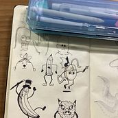 Meu projeto do curso: A arte de desenhar: transforme seus rabiscos em arte. Traditional illustration, Pencil Drawing, Drawing, and Sketchbook project by Eduardo Brandt - 06.05.2023