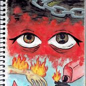 Burn it down.. Traditional illustration project by Júlia Freitas - 04.12.2023
