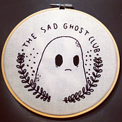 Sad ghost club. Embroider, Arts, and Crafts project by Bex - 06.06.2023