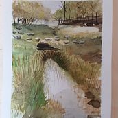 Mi proyecto del curso: Paisajes naturales en acuarela. Fine Arts, Painting, and Watercolor Painting project by lulatorront - 06.07.2023
