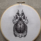Mon projet du cours : Introduction à la broderie en blackwork. Embroider, and Textile Design project by Andy Perreault-Paiement - 06.07.2023