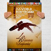 diseño de cartel Campeonato mundial ISA de body board. Een project van Grafisch ontwerp van Fernando del Castillo - 01.01.2011