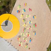 Disco Distancia Pavilion. Design, Traditional illustration, Architecture, Arts, Crafts, Events, Furniture Design, Making, Industrial Design, L, scape Architecture, Sculpture, Vector Illustration, Drawing, Stor, and telling project by archiguru - 10.14.2021