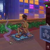 LOVESICK. Art Direction, Traditional illustration, and Editorial Design project by Abraham Itua - 06.08.2023