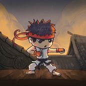 Street Fighter Ryu - Fan Art. Un proyecto de Ilustración tradicional de Gabriel Nari - 28.05.2023