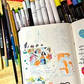 My project for course: Character Creation from Observational Drawings. Traditional illustration, Character Design, Drawing, and Sketchbook project by María Celeste Jarquín Castillo - 06.09.2023