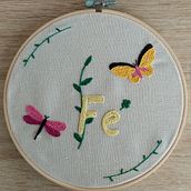 Meu projeto do curso: Técnicas básicas para bordado de letras. Embroider, and Textile Design project by claudia_c_d - 06.09.2023
