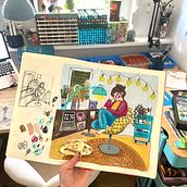 My project for course: Exploratory Sketchbook: Find Your Drawing Style Ein Projekt aus dem Bereich Traditionelle Illustration, Skizzenentwurf, Kreativität, Zeichnung, Aquarellmalerei, Sketchbook und Gouachemalerei von Kristine Vos-Skopane - 06.06.2023