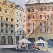 Il mio progetto del corso: Tecniche moderne di acquerello paesaggistico. Painting, and Watercolor Painting project by Edi - 06.09.2023