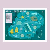 Davy Jones High: A Fantasy Gameplay Map. Traditional illustration, Digital Illustration, and Editorial Illustration project by jonandrew - 06.23.2023