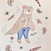 Mon projet du cours : Création d’aquarelles délicates pour l’illustration narrative. Traditional illustration, Watercolor Painting, and Children's Illustration project by STÉPHANIE BONELLI - 06.10.2023