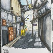 My project for course: Expressive Architectural Sketching with Colored Markers. Sketching, Drawing, Architectural Illustration, Sketchbook & Ink Illustration project by Carlos Camacho - 06.10.2023