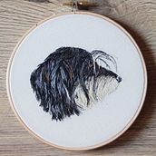 Mi proyecto del curso: Retratos bordados de mascotas: pinta con hilo. Embroider, Naturalistic Illustration, and Textile Design project by eider.elizegi - 06.11.2023