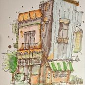 My project for course: Expressive Architectural Sketching with Colored Markers. Sketching, Drawing, Architectural Illustration, Sketchbook & Ink Illustration project by joedainty - 06.12.2023