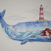 Il mio progetto del corso: Tecniche ad acquerello per illustrazioni da sogno. Traditional illustration, Drawing, Watercolor Painting, and Editorial Illustration project by Serena Cattaneo - 06.12.2023