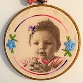 Mi proyecto del curso: Bordado en fotografías sobre tela. Photograph, Collage, Paper Craft, Printing, Embroider, DIY, and Textile Design project by Mariana Canossa - 06.12.2023