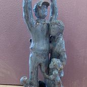 Ravi - ALL IN A remembrance of my nephew, who passed away after losing his difficult battle against Acute Lymphatic Lukemia (ALL) at 33 years. He volunteered as a hockey referee & I show him as a victor while his young wife & children cling to him.  . Sculpture project by Linda Ness - 06.12.2023